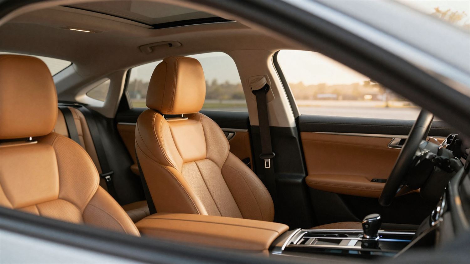 A clean car interior
